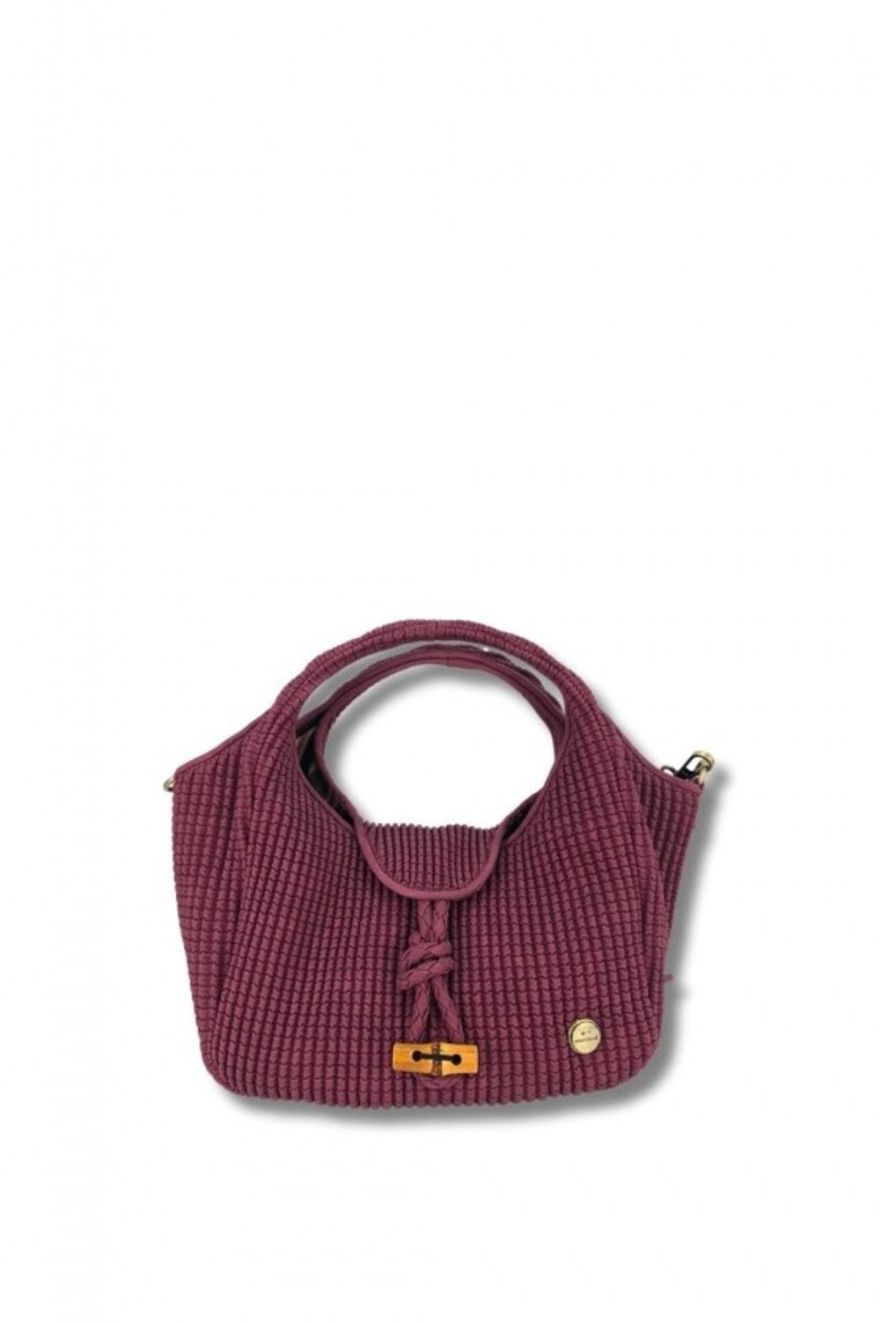 BOLSO DE MANO ENGOMADO COLOR BURDEOS 2